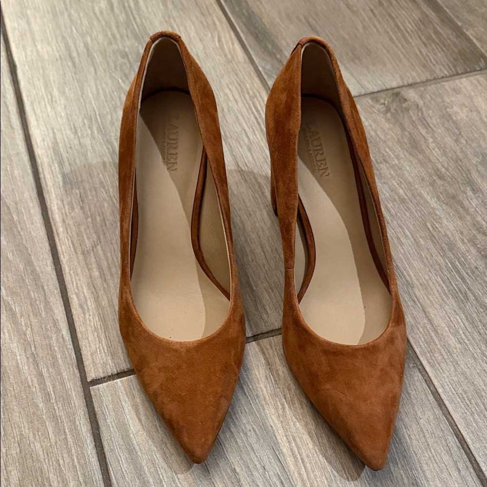 Lauren Ralph Lauren Brown Suede Pumps Sz 5.5 B - Picture 4 of 11